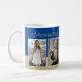 Mug Rustic Gold Blue 2023 Graduate 2 Diplôme photo (Gauche)