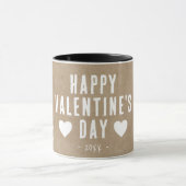 Mug Rustic Hearts Heureuse Sainte-Valentin petit ami (Centre)