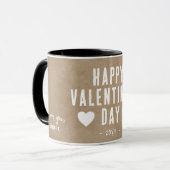 Mug Rustic Hearts Heureuse Sainte-Valentin petit ami (Devant gauche)