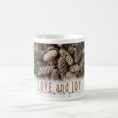 Mug Rustic Holiday Love and Joy Pine Cone (Centre)