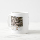 Mug Rustic Holiday Love and Joy Pine Cone (Devant gauche)