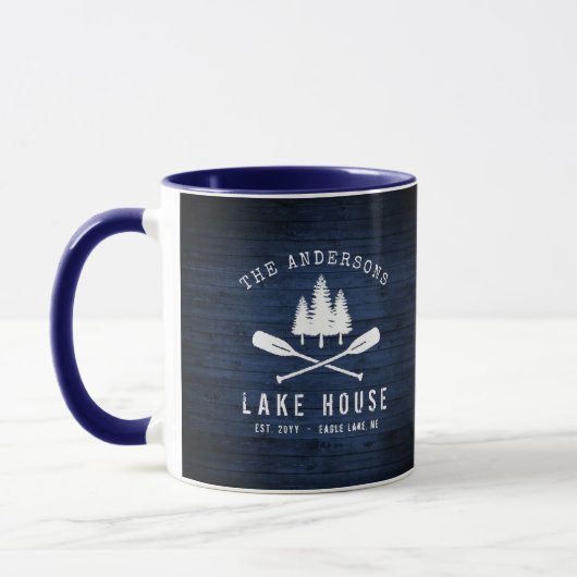 Mug Rustic Lake House Boat (Gauche)