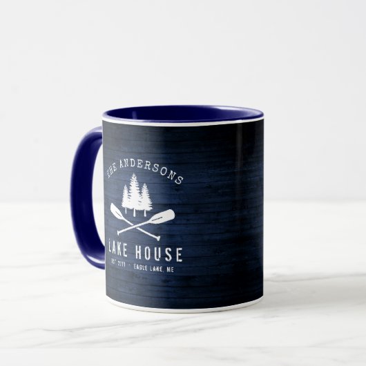 Mug Rustic Lake House Boat (Devant gauche)