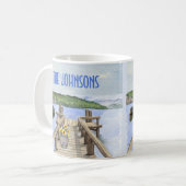 Mug Rustic Lake House Famille à thème (Devant gauche)