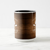 Mug Rustic Lake House Oars Trees Bois Imprimer Grand (Centre)