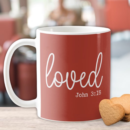 Mug Rustic Love Faith Citation minimaliste