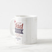 Mug Rustic Meilleur Papa Jamais Photo Cadeau de Noël (Devant gauche)