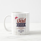 Mug Rustic Meilleur Papa Jamais Photo Cadeau de Noël (Gauche)
