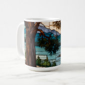 Mug Rustic mountain range landscape stain glass  (Devant gauche)