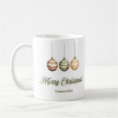 Mug Rustic neutral Scandinavian style custom name Xmas (Gauche)