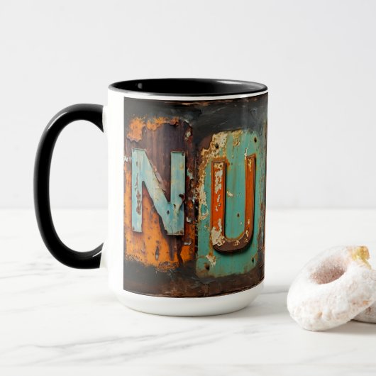 Mug Rustic Plate Nurse (Avec donut)