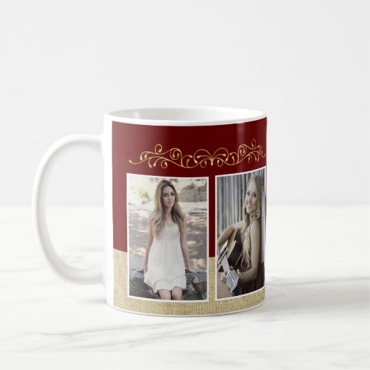 Mug Rustic Red Graduate 2 - Diplôme photo (Gauche)