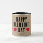 Mug Rustic Red Hearts Heureuse Sainte-Valentin petit a (Centre)