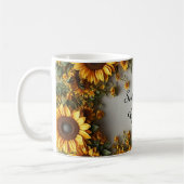 Mug Rustic Sunflower Floral Bouquet Design (Gauche)