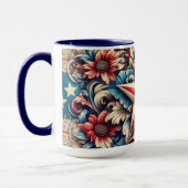 Mug rustic/vintage USA/patriotic (Gauche)
