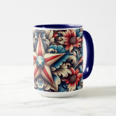 Mug rustic/vintage USA/patriotic (Devant droit)