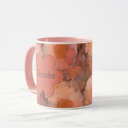 Mug Rustic Watercolor Daisy Floral Pattern (Devant gauche)