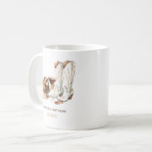 Mug Rustic Western Cowgirl Boots Happy 30th Birthday (Devant gauche)
