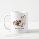 Mug Rustic Western Cowgirl Boots Happy 30th Birthday (Gauche)