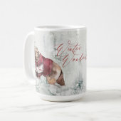 Mug Rustic Winter Wonderland Animaux en Neige (Devant gauche)