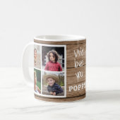 Mug Rustic Wood Love You Poppy 8 Photo Collage (Devant gauche)