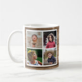 Mug Rustic Wood Love You Poppy 8 Photo Collage (Gauche)