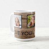 Mug Rustic Wood Love You Three Photo  (Devant gauche)