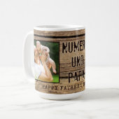 Mug Rustic Wood NUMERO UNO PAPA Fête des pères photo (Devant gauche)