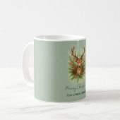 Mug Rustic Woodland Deer Head with Winter Foliage - (Devant gauche)