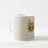 Mug Rustic Woodland Deer Head with Winter Foliage -  (Devant gauche)