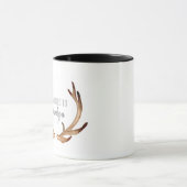 Mug Rustique Antler & verdure promu à grand-père (Centre)