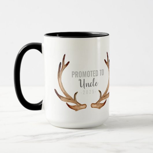 Mug Rustique Antler & verdure promu à oncle (Gauche)