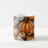 Mug Rustique Automne Citrouille Foliing Motif (Centre)