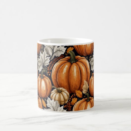 Mug Rustique Automne Citrouille Foliing Motif (Centre)