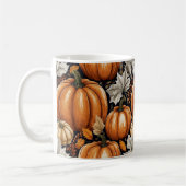 Mug Rustique Automne Citrouille Foliing Motif (Gauche)