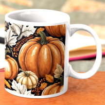 Rustique Automne Citrouille Foliing Motif
