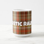 Mug Rustique Automne Plaid Brown Orange Grey Or Blanc (Centre)