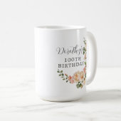 Mug Rustique blanc ivoire floral 100e anniversaire Cad (Devant droit)