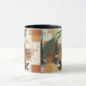 Mug Rustique Brushstroke - Personnalisé Earthy Abstrai (Centre)