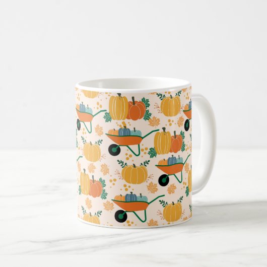 Mug Rustique Citrouille d'automne et charme de jardin (Devant droit)