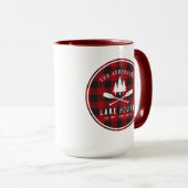 Mug Rustique Country Lake House Tree Red Buffalo Plaid (Devant droit)