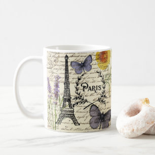Mug rustique français scripts de pays paris eiffel tow