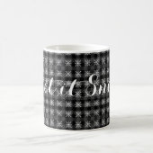 Mug Rustique gris et noir plaid - laissez-le neiger (Centre)