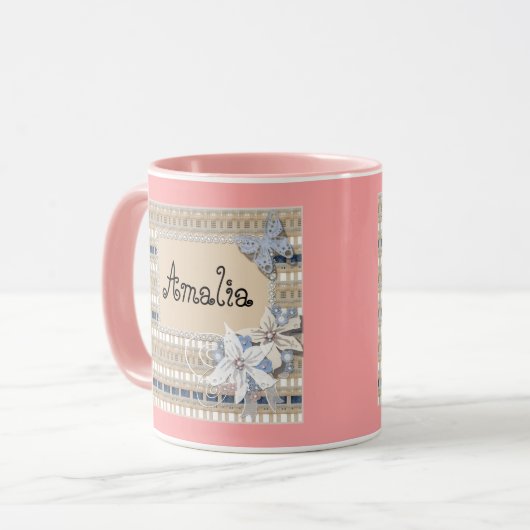 Mug Rustique, mariage (Devant gauche)