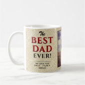 Mug Rustique Meilleur papa Jamais Père`s Photo (Gauche)