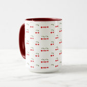 Mug Rustique moderne Motifs cerise (Devant gauche)