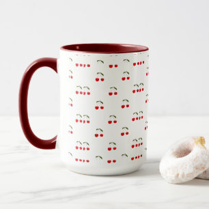 Mug Rustique moderne Motifs cerise