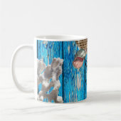 Mug Rustique Nautique Bleu Burlap Starfish (Gauche)