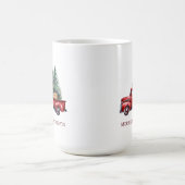 Mug Rustique Noël Camion rouge Merriest des vacances (Centre)
