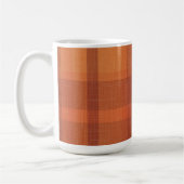 Mug Rustique Orange Automne Plaid Tartan (Gauche)